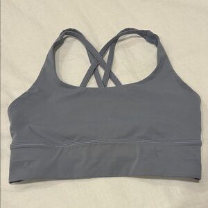 lululemon athletica long line light steel blue Sports Bra size 6.